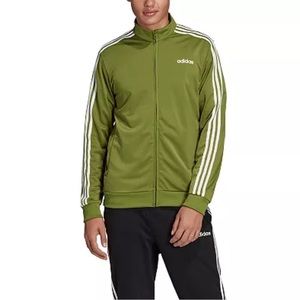 Adidas-Tech Olive- Colorblock Tricot Track Jacket-Men’s- Large